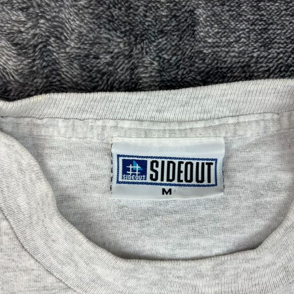 Vtg Sideout Surf Men's M T-Shirt Single Stitch Heathered Gray Geometric Beach - Picture 5 of 13